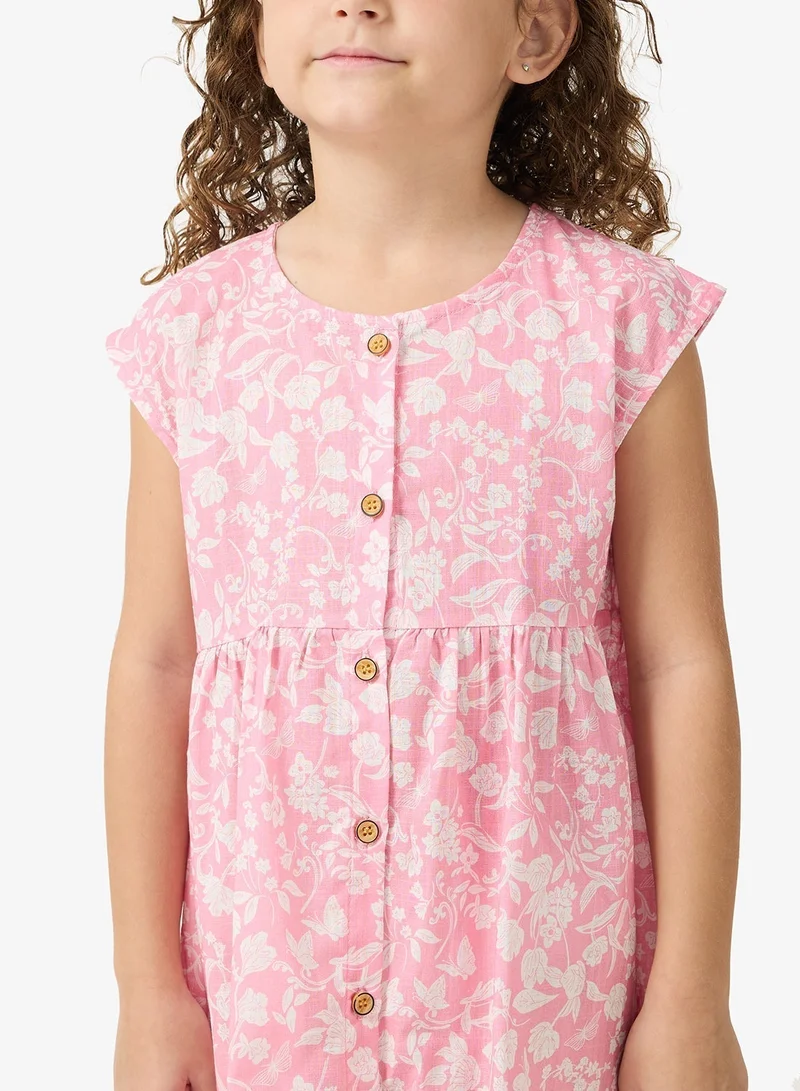 Pinata  Pink Printed Shirt Dress for Women | Best Price UAE